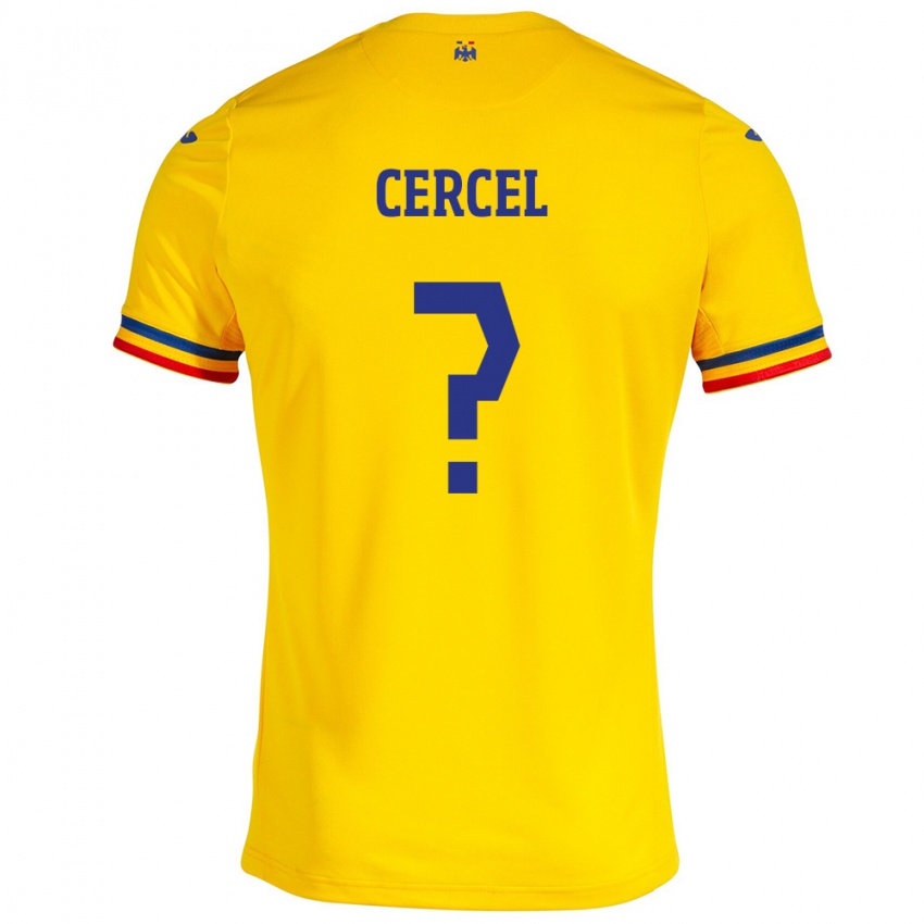 Niño Camiseta Rumania Ionuț Cercel #0 Amarillo 1ª Equipación 24-26 La Camisa Perú