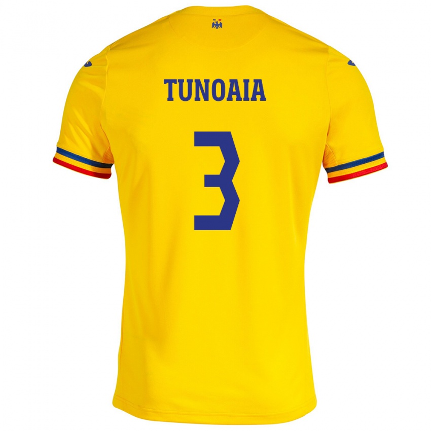 Niño Camiseta Rumania Alexandra Tunoaia #3 Amarillo 1ª Equipación 24-26 La Camisa Perú