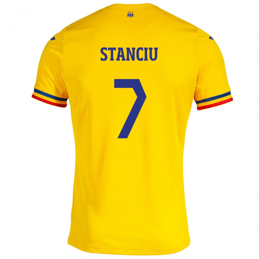 Niño Camiseta Rumania Ana Maria Stanciu #7 Amarillo 1ª Equipación 24-26 La Camisa Perú