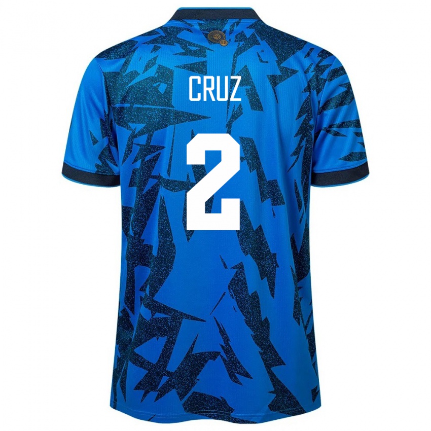 Niño Camiseta El Salvador Melvin Cruz #2 Azul 1ª Equipación 24-26 La Camisa Perú