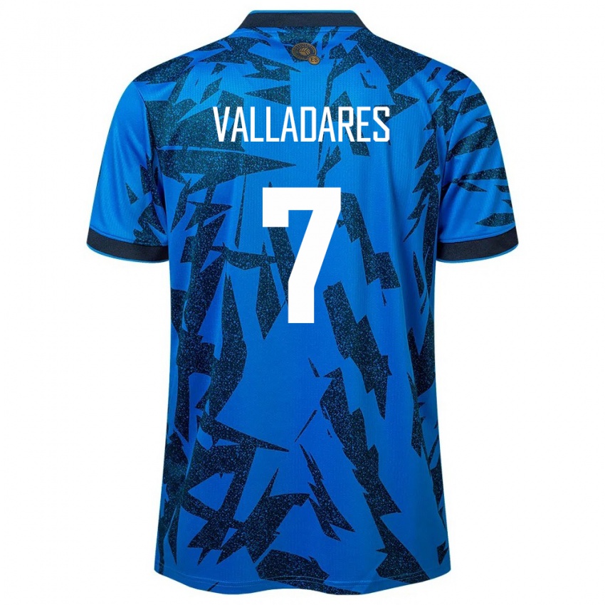 Niño Camiseta El Salvador Jefferson Valladares #7 Azul 1ª Equipación 24-26 La Camisa Perú