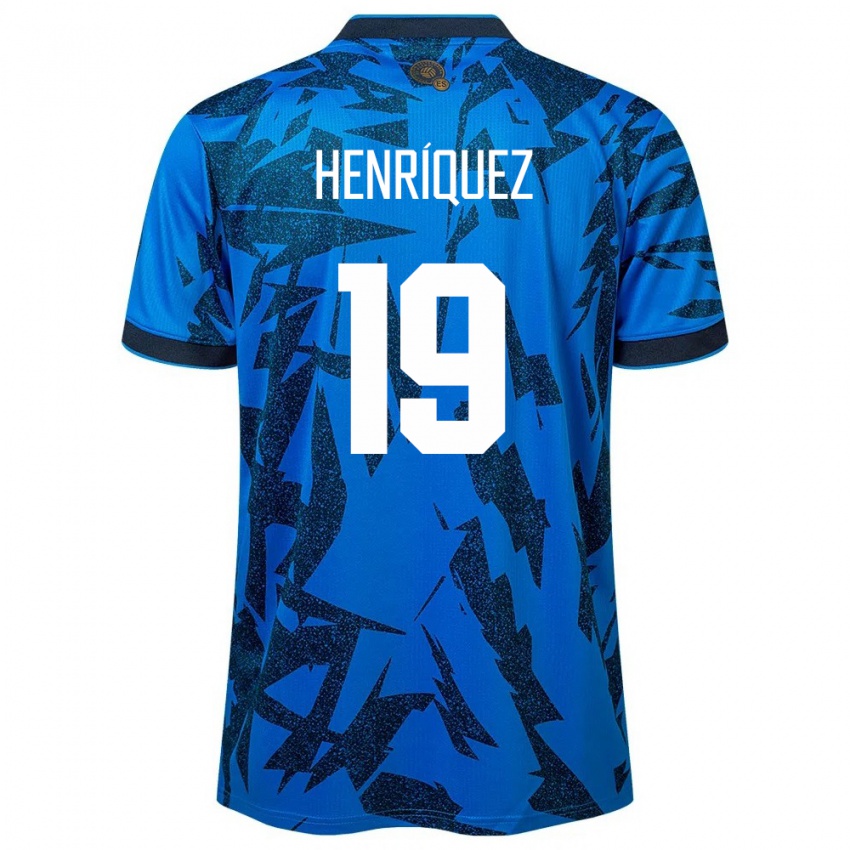 Niño Camiseta El Salvador Alejandro Henríquez #19 Azul 1ª Equipación 24-26 La Camisa Perú