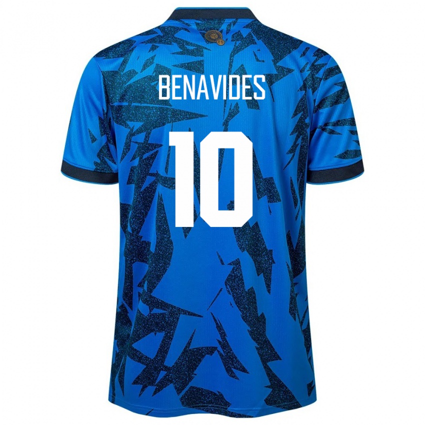 Niño Camiseta El Salvador Matthew Benavides #10 Azul 1ª Equipación 24-26 La Camisa Perú