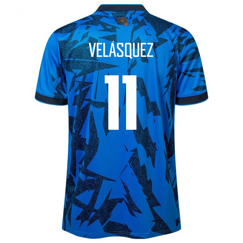 Niño Camiseta El Salvador Jackeline Velásquez #11 Azul 1ª Equipación 24-26 La Camisa Perú