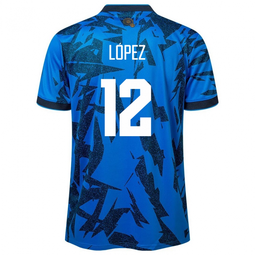 Niño Camiseta El Salvador Abigaíl López #12 Azul 1ª Equipación 24-26 La Camisa Perú