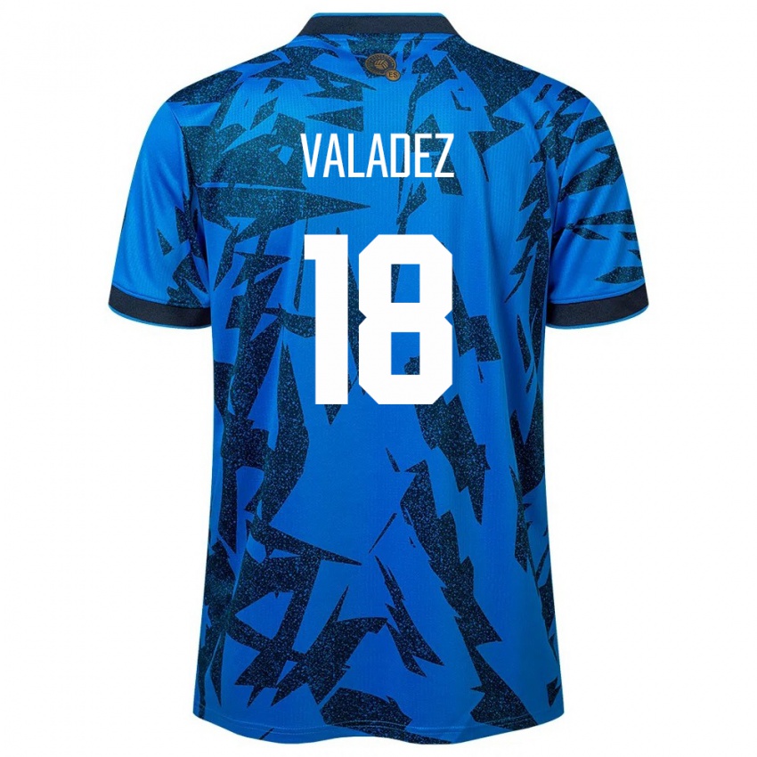 Niño Camiseta El Salvador Samantha Valadez #18 Azul 1ª Equipación 24-26 La Camisa Perú