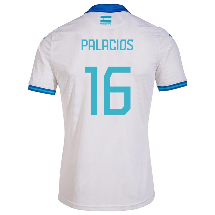 Niño Camiseta Honduras Danilo Palacios #16 Blanco 1ª Equipación 24-26 La Camisa Perú