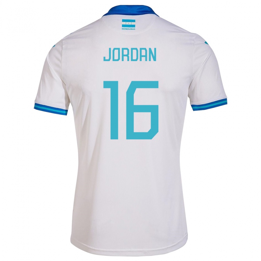 Niño Camiseta Honduras Jordan García #16 Blanco 1ª Equipación 24-26 La Camisa Perú