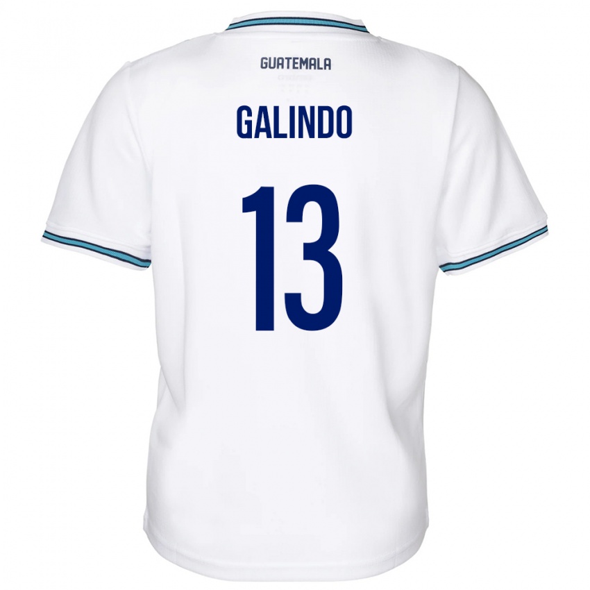 Niño Camiseta Guatemala Alejandro Galindo #13 Blanco 1ª Equipación 24-26 La Camisa Perú
