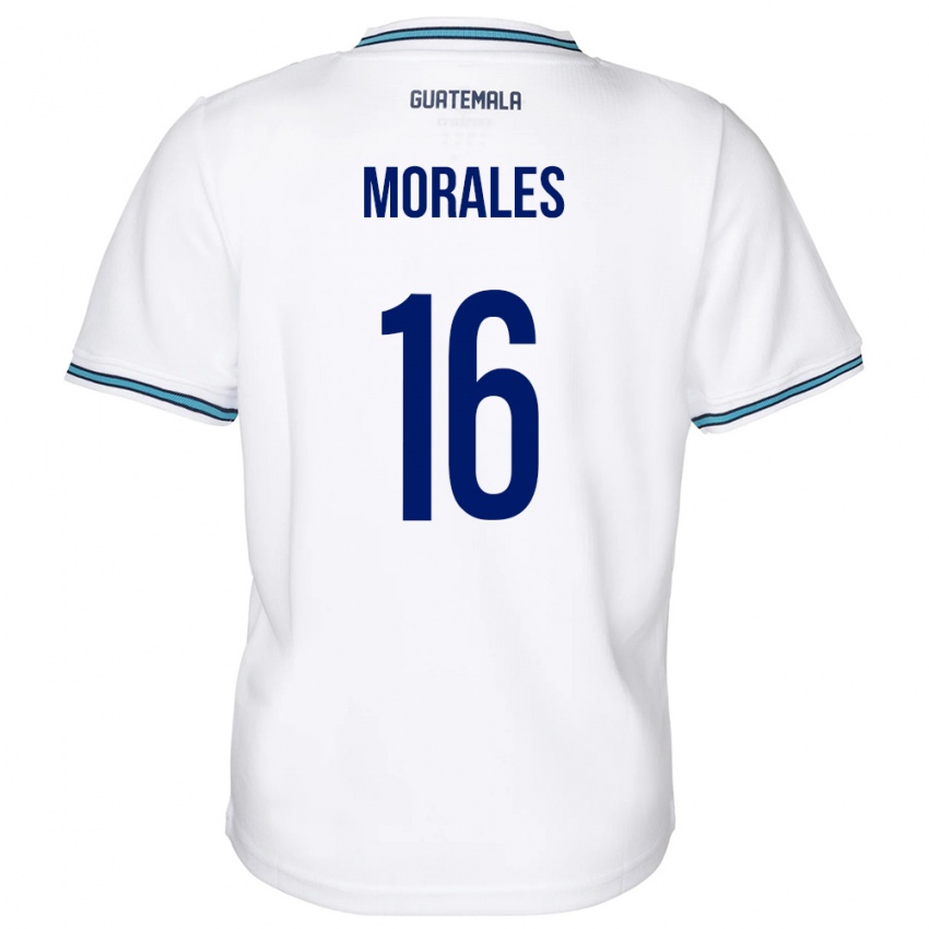 Niño Camiseta Guatemala José Morales #16 Blanco 1ª Equipación 24-26 La Camisa Perú