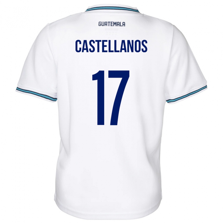 Niño Camiseta Guatemala Óscar Castellanos #17 Blanco 1ª Equipación 24-26 La Camisa Perú