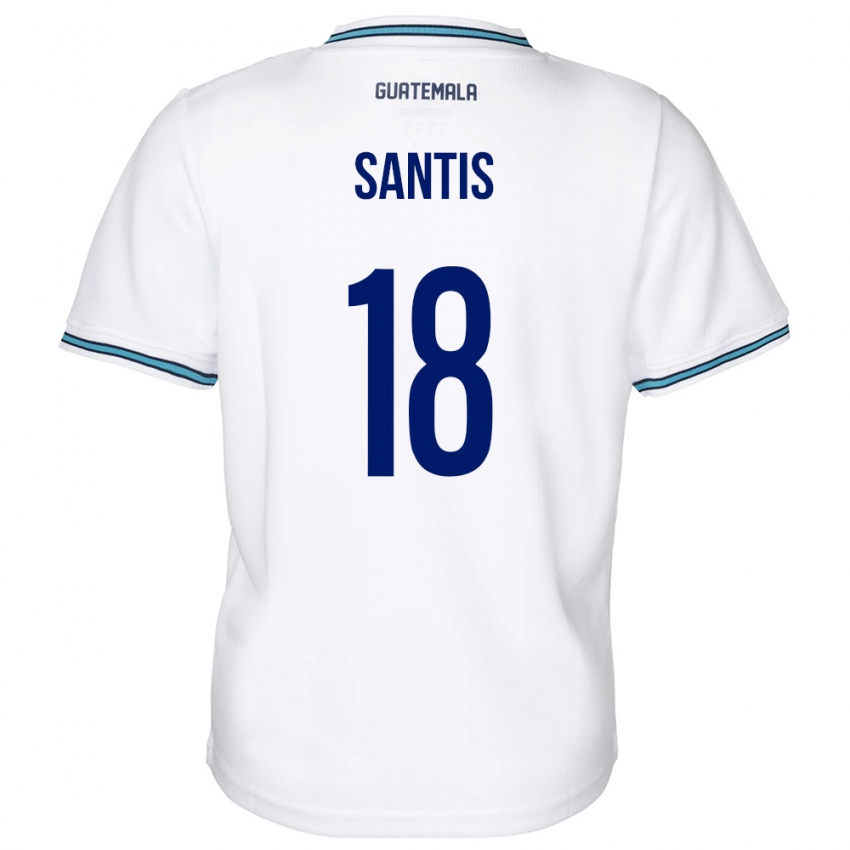 Niño Camiseta Guatemala Óscar Santis #18 Blanco 1ª Equipación 24-26 La Camisa Perú