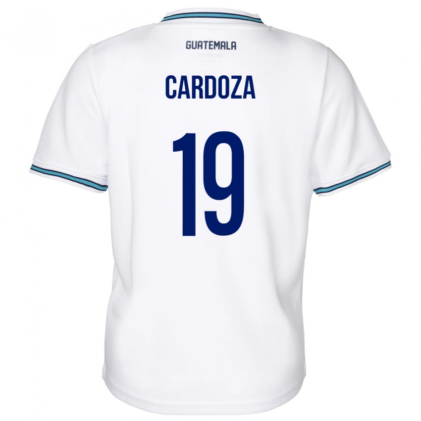 Niño Camiseta Guatemala Elmer Cardoza #19 Blanco 1ª Equipación 24-26 La Camisa Perú