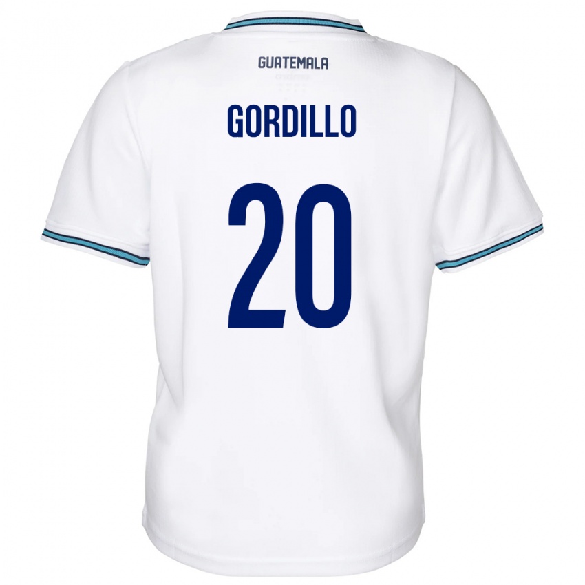 Niño Camiseta Guatemala Gerardo Gordillo #20 Blanco 1ª Equipación 24-26 La Camisa Perú