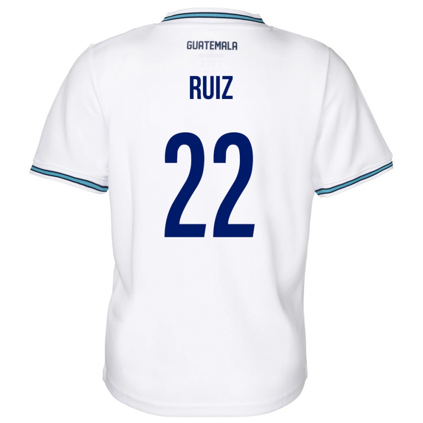 Niño Camiseta Guatemala Kevin Ruiz #22 Blanco 1ª Equipación 24-26 La Camisa Perú