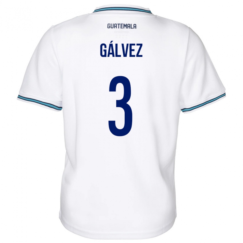 Niño Camiseta Guatemala Fredy Gálvez #3 Blanco 1ª Equipación 24-26 La Camisa Perú