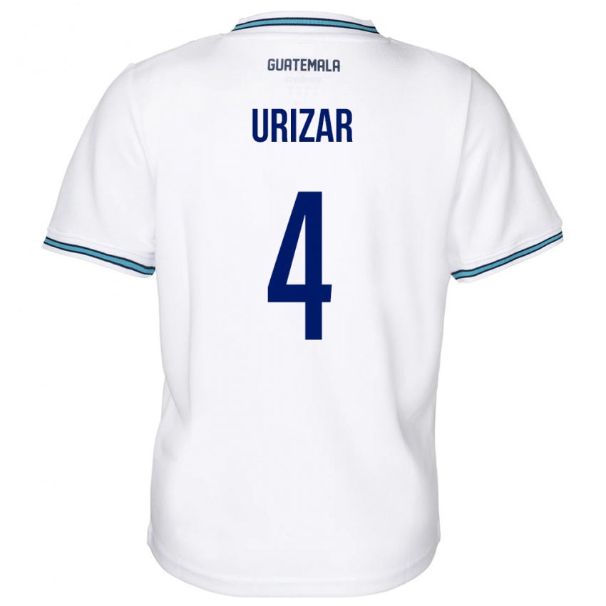 Niño Camiseta Guatemala Jeshua Urizar #4 Blanco 1ª Equipación 24-26 La Camisa Perú