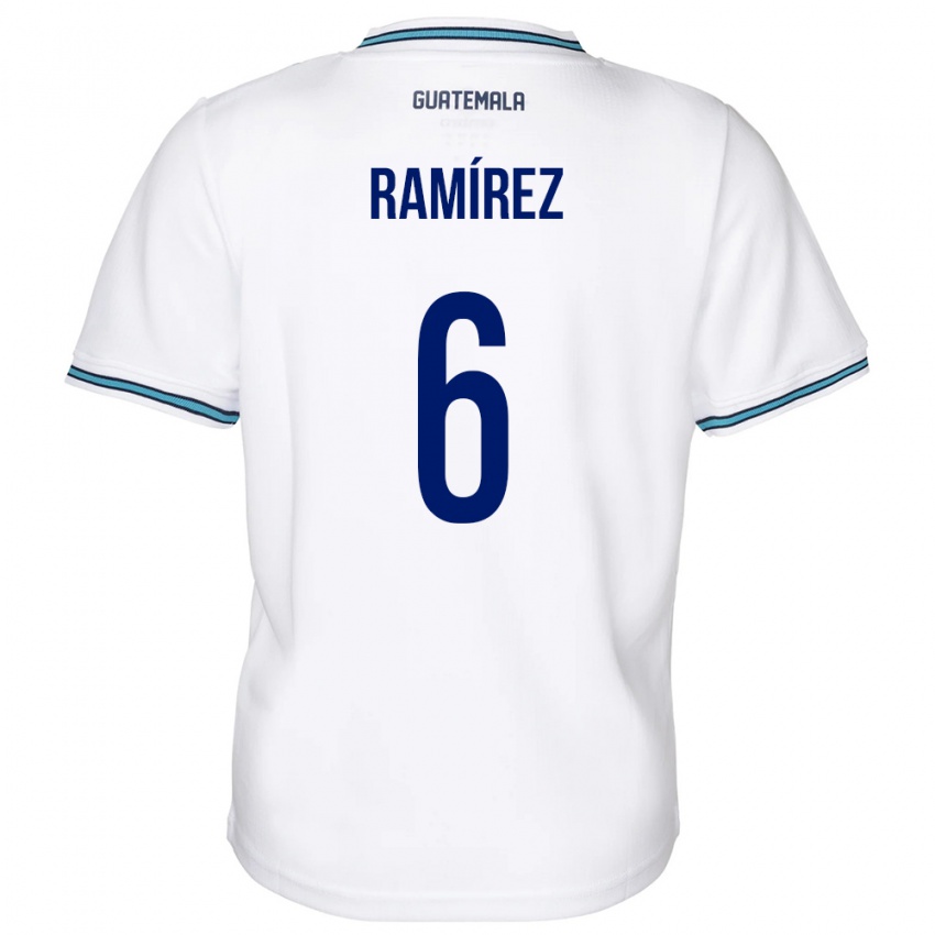 Niño Camiseta Guatemala Kevin Ramírez #6 Blanco 1ª Equipación 24-26 La Camisa Perú