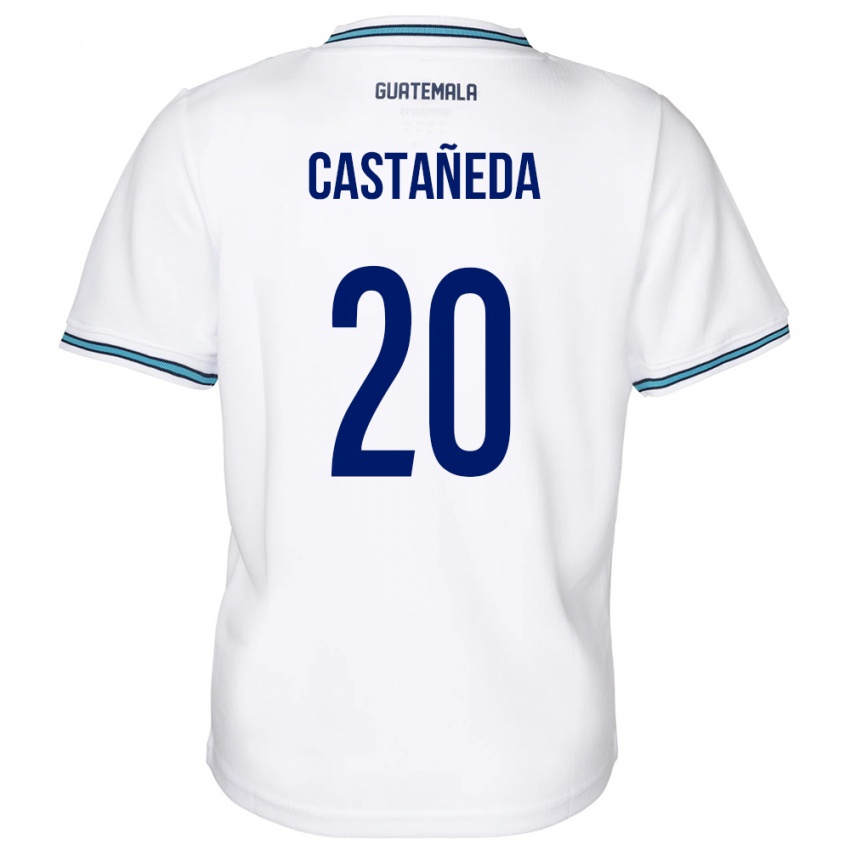 Niño Camiseta Guatemala Brayam Castañeda #20 Blanco 1ª Equipación 24-26 La Camisa Perú