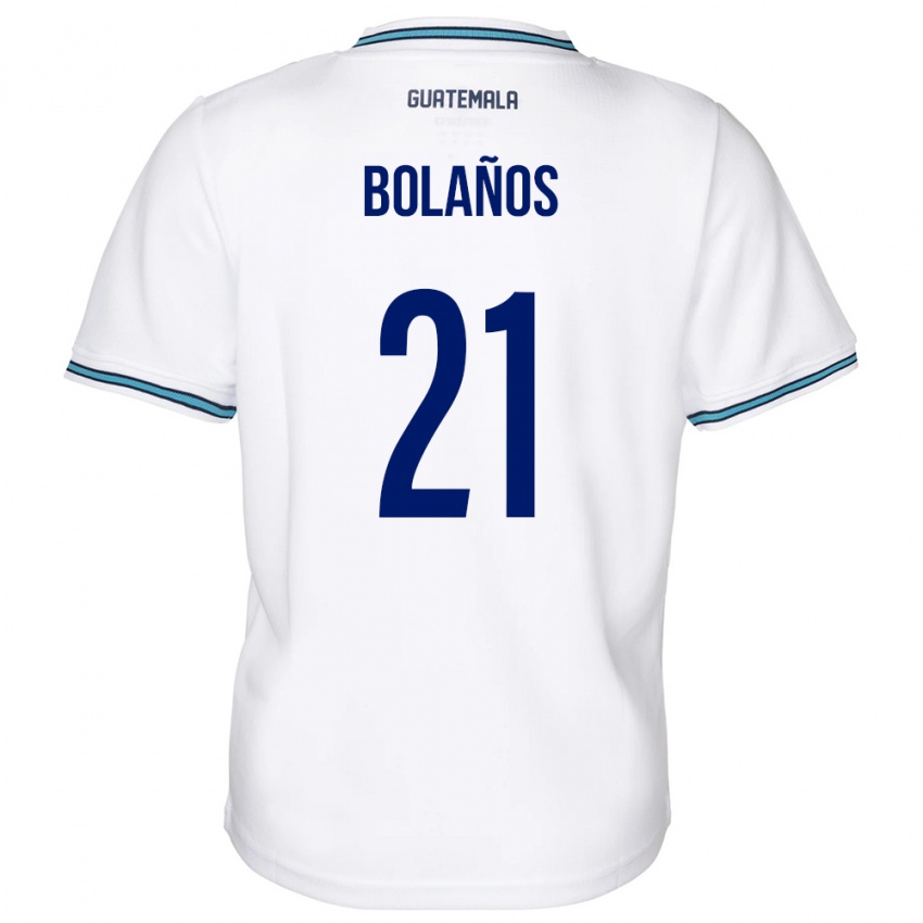 Niño Camiseta Guatemala Diego Bolaños #21 Blanco 1ª Equipación 24-26 La Camisa Perú