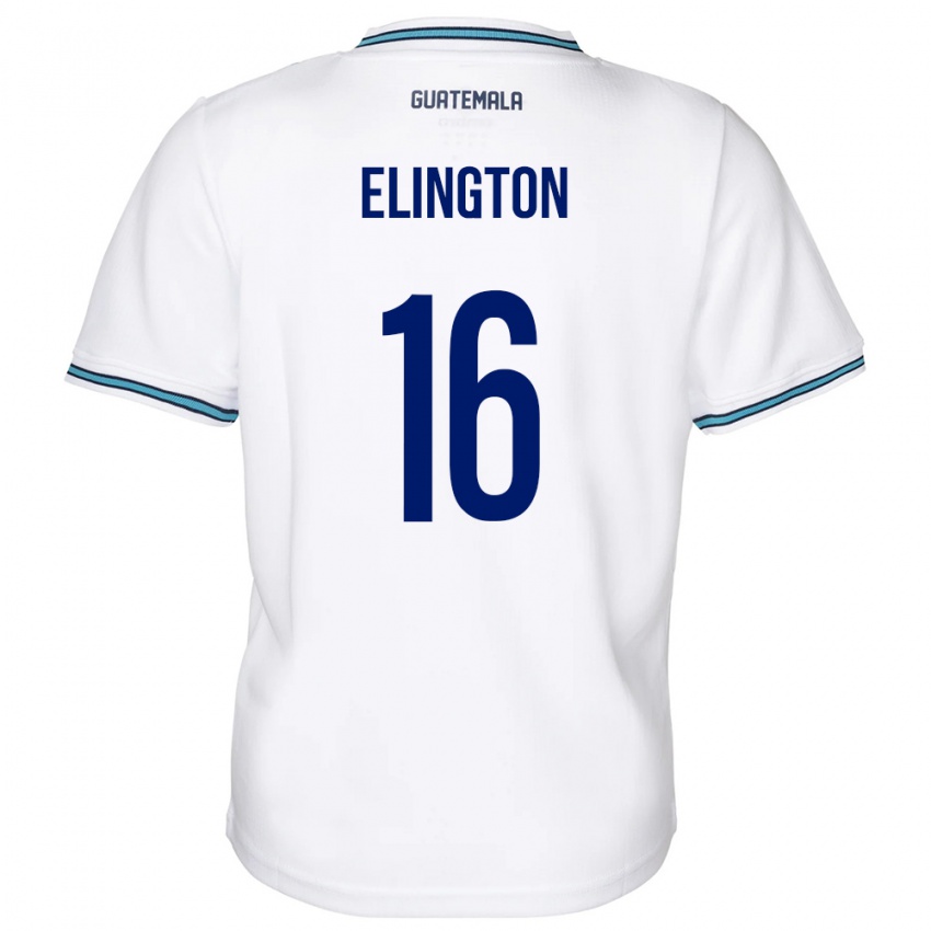 Niño Camiseta Guatemala Elvi Elington #16 Blanco 1ª Equipación 24-26 La Camisa Perú