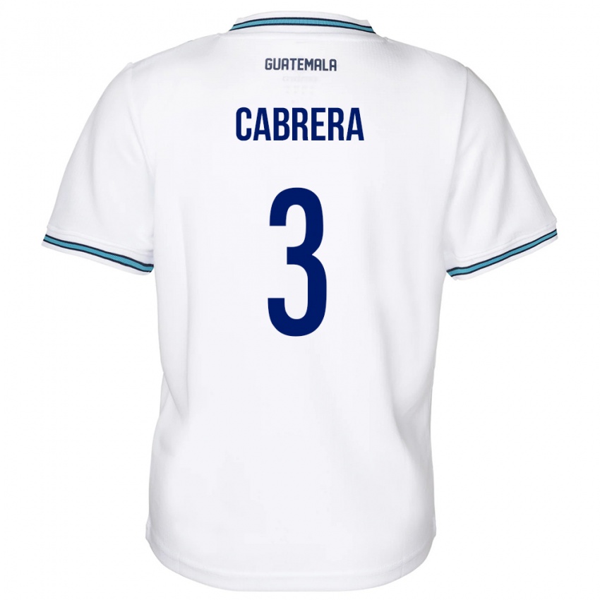 Niño Camiseta Guatemala Gabriel Cabrera #3 Blanco 1ª Equipación 24-26 La Camisa Perú