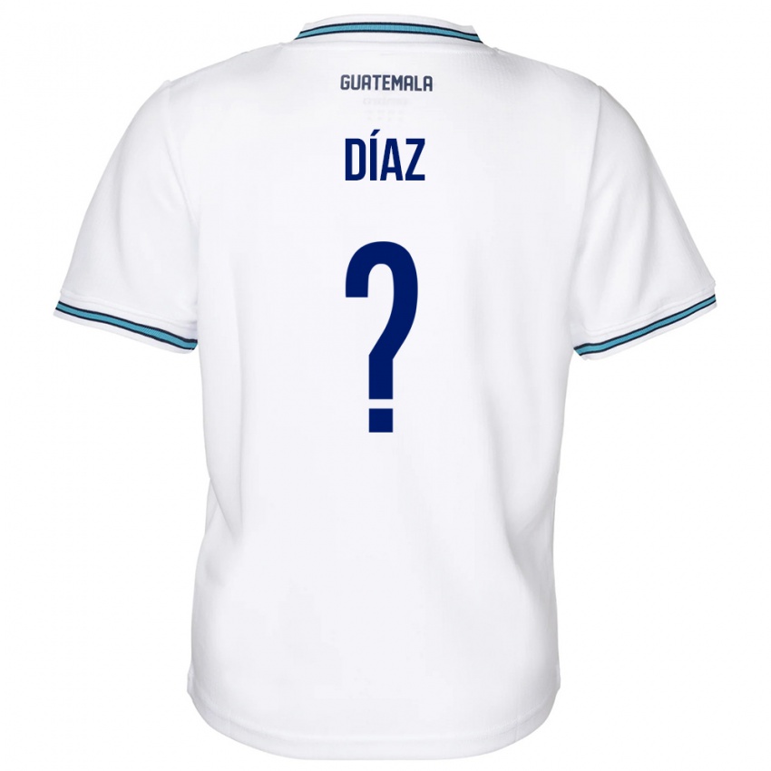 Niño Camiseta Guatemala Hendryck Díaz #0 Blanco 1ª Equipación 24-26 La Camisa Perú