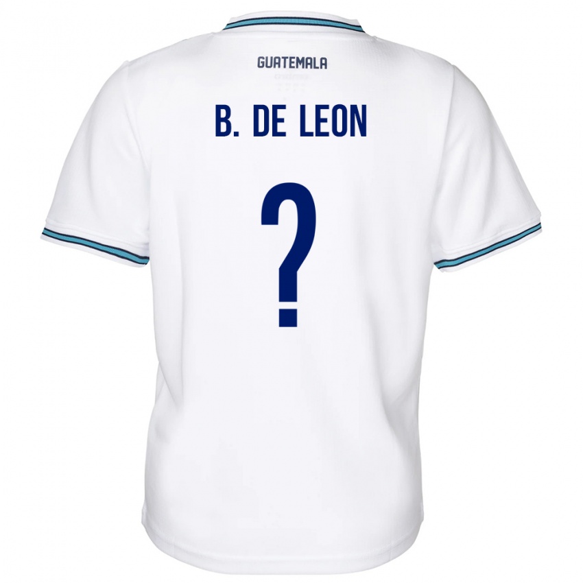 Niño Camiseta Guatemala Brandon De Leon #0 Blanco 1ª Equipación 24-26 La Camisa Perú