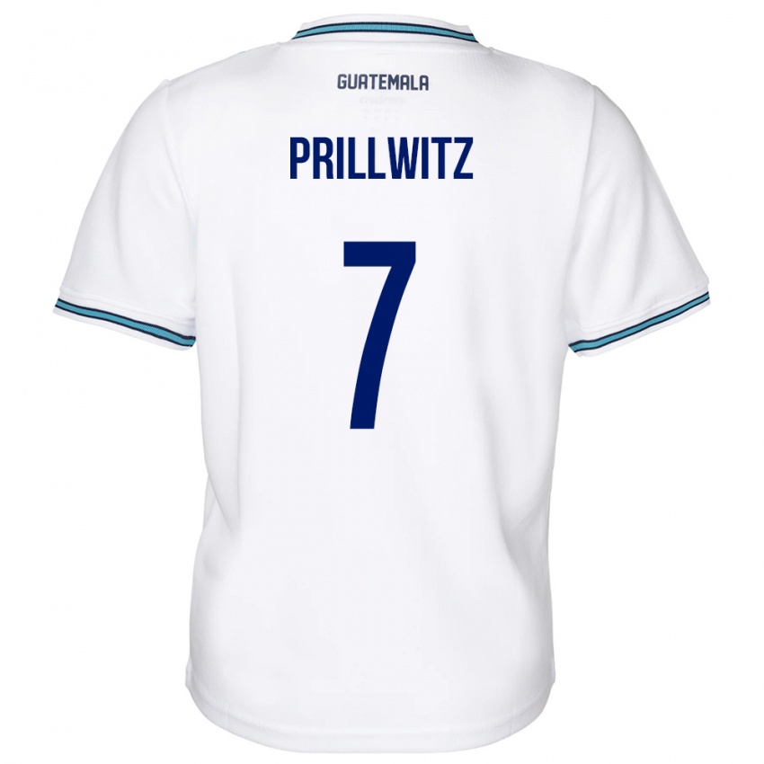 Niño Camiseta Guatemala Héctor Prillwitz #7 Blanco 1ª Equipación 24-26 La Camisa Perú