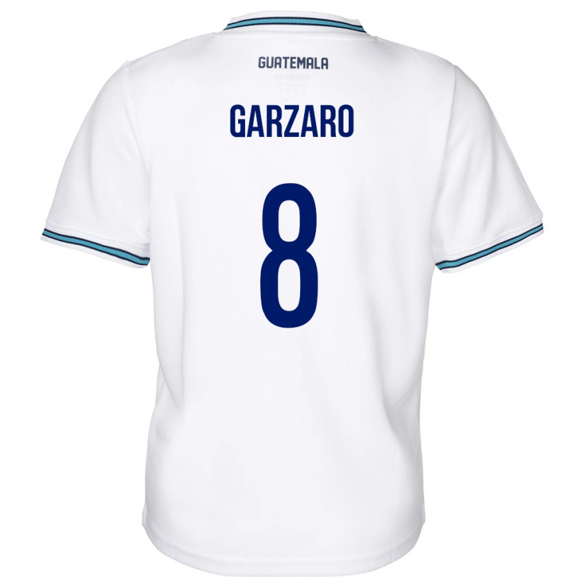 Niño Camiseta Guatemala Santiago Garzaro #8 Blanco 1ª Equipación 24-26 La Camisa Perú