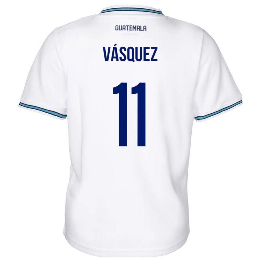 Niño Camiseta Guatemala Gabino Vásquez #11 Blanco 1ª Equipación 24-26 La Camisa Perú