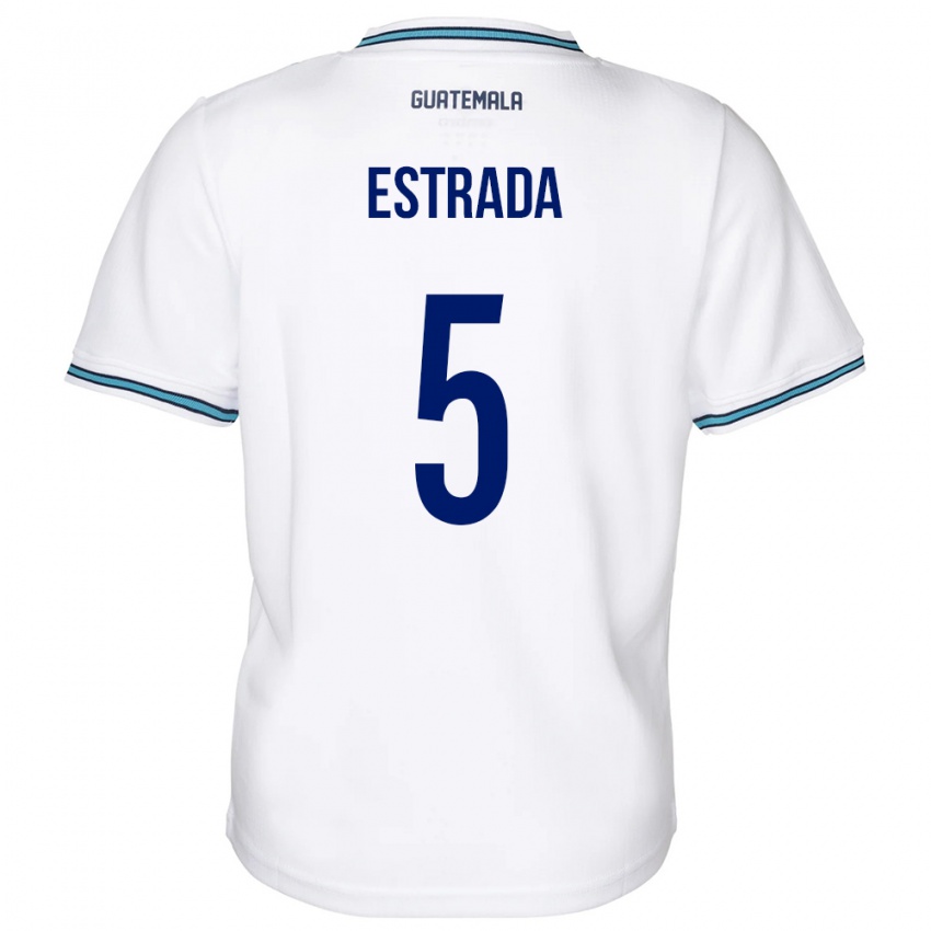 Niño Camiseta Guatemala Elizabeth Estrada #5 Blanco 1ª Equipación 24-26 La Camisa Perú