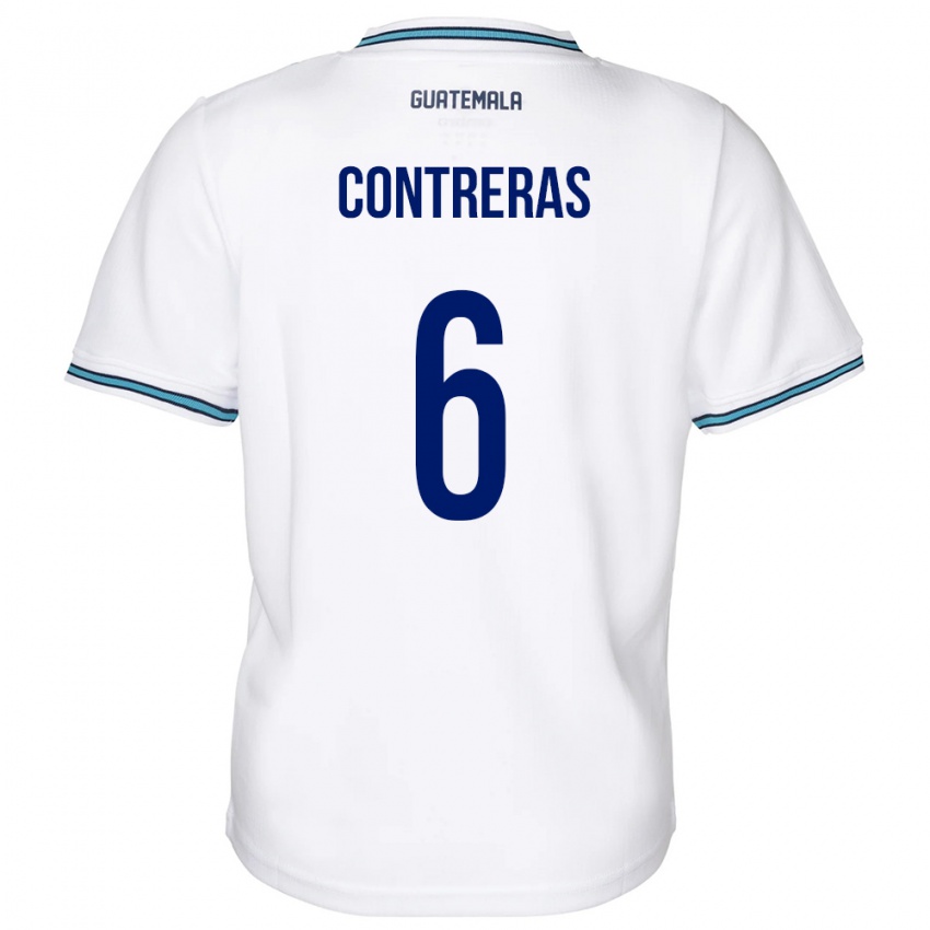 Niño Camiseta Guatemala María Contreras #6 Blanco 1ª Equipación 24-26 La Camisa Perú