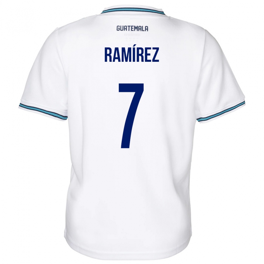 Niño Camiseta Guatemala Leslie Ramírez #7 Blanco 1ª Equipación 24-26 La Camisa Perú