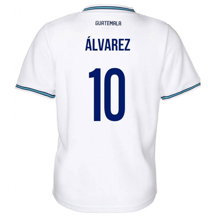 Niño Camiseta Guatemala Andrea Álvarez #10 Blanco 1ª Equipación 24-26 La Camisa Perú