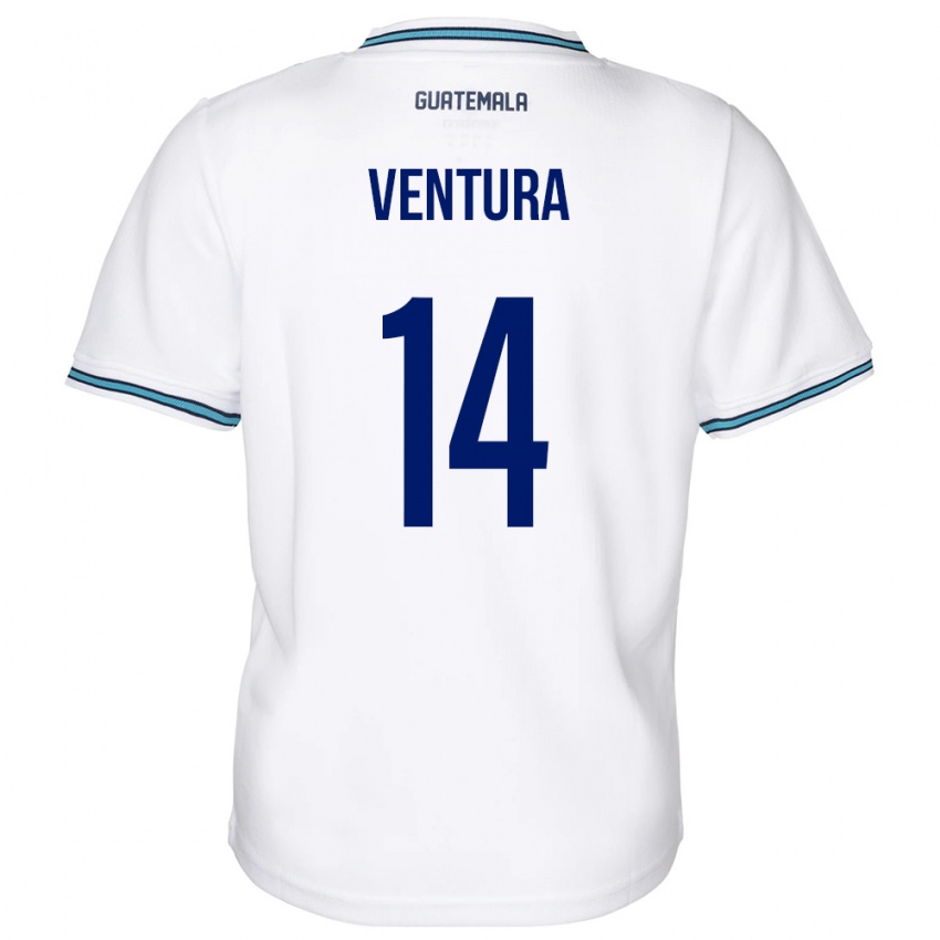 Niño Camiseta Guatemala Madelyn Ventura #14 Blanco 1ª Equipación 24-26 La Camisa Perú