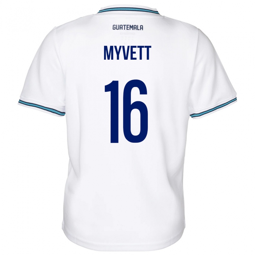 Niño Camiseta Guatemala Jemery Myvett #16 Blanco 1ª Equipación 24-26 La Camisa Perú