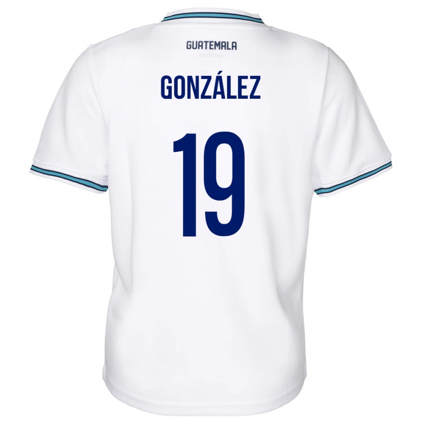 Niño Camiseta Guatemala Karen González #19 Blanco 1ª Equipación 24-26 La Camisa Perú