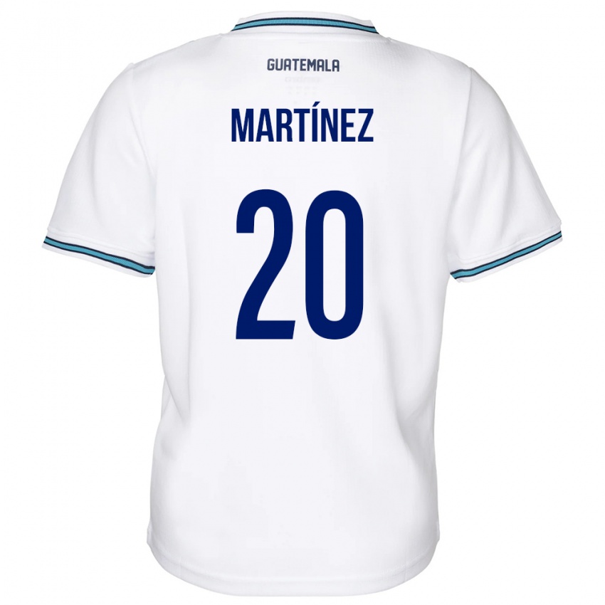 Niño Camiseta Guatemala Ana Lucía Martínez #20 Blanco 1ª Equipación 24-26 La Camisa Perú