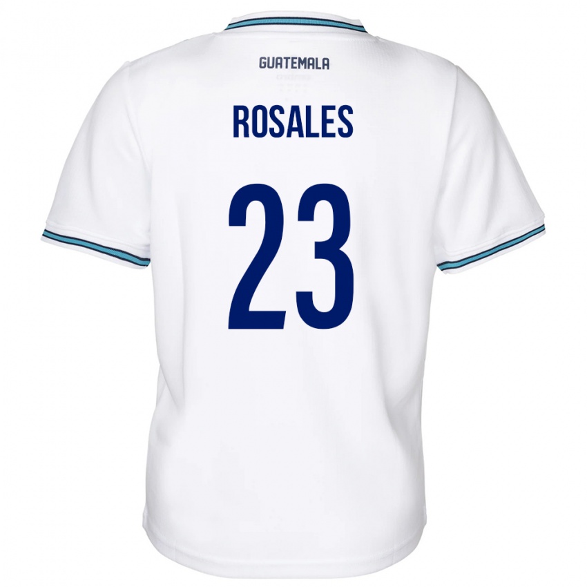 Niño Camiseta Guatemala Yareni Rosales #23 Blanco 1ª Equipación 24-26 La Camisa Perú