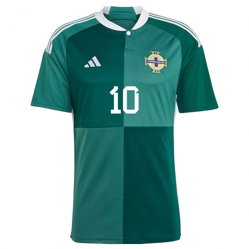 Niño Camiseta Irlanda Del Norte Keri Halliday #10 Verde 1ª Equipación 24-26 La Camisa Perú