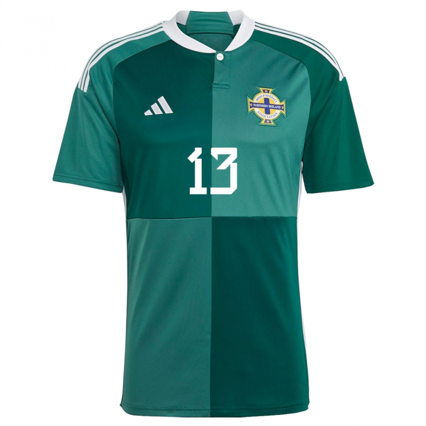 Niño Camiseta Irlanda Del Norte Senan Devine #13 Verde 1ª Equipación 24-26 La Camisa Perú