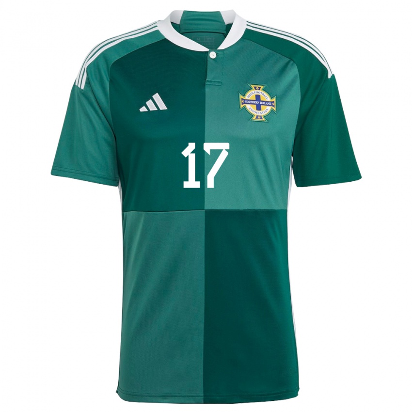 Niño Camiseta Irlanda Del Norte Paddy Mcnair #17 Verde 1ª Equipación 24-26 La Camisa Perú