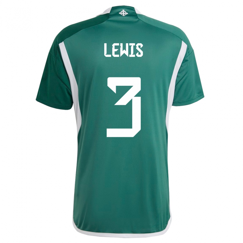 Niño Camiseta Irlanda Del Norte Jamal Lewis #3 Verde 1ª Equipación 24-26 La Camisa Perú