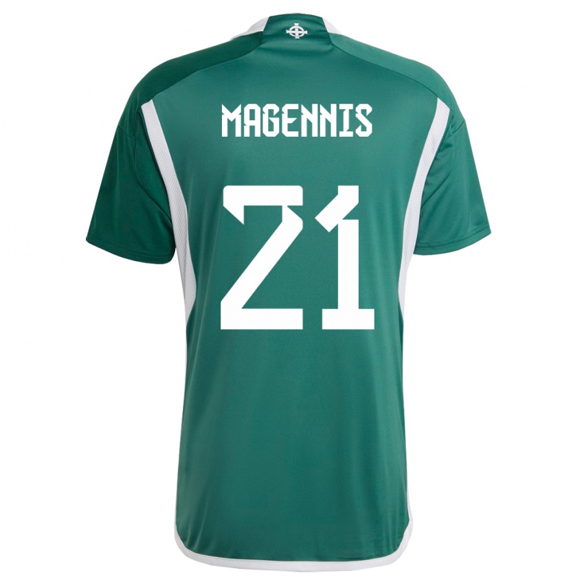 Niño Camiseta Irlanda Del Norte Josh Magennis #21 Verde 1ª Equipación 24-26 La Camisa Perú