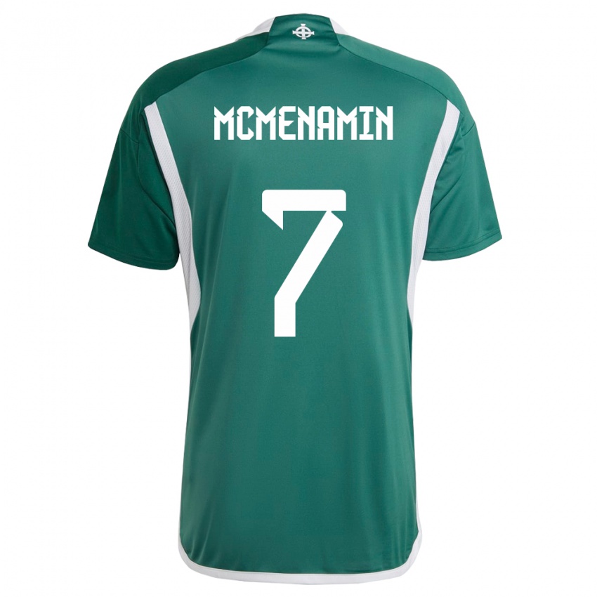 Niño Camiseta Irlanda Del Norte Conor Mcmenamin #7 Verde 1ª Equipación 24-26 La Camisa Perú