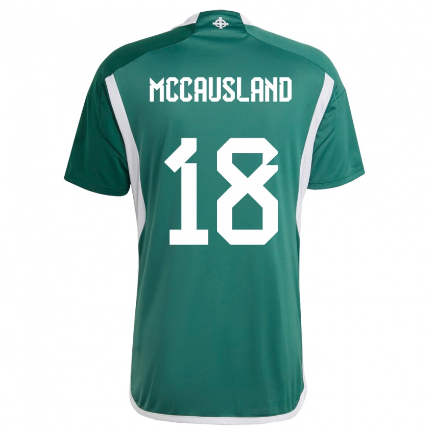 Niño Camiseta Irlanda Del Norte Ross Mccausland #18 Verde 1ª Equipación 24-26 La Camisa Perú