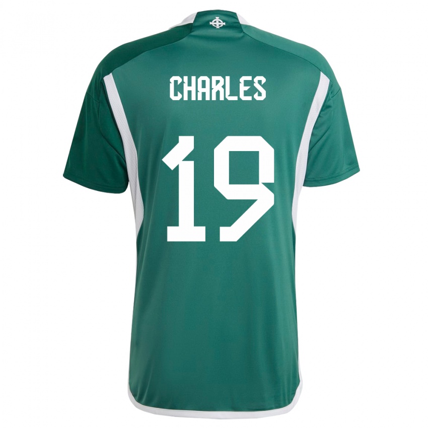 Niño Camiseta Irlanda Del Norte Shea Charles #19 Verde 1ª Equipación 24-26 La Camisa Perú