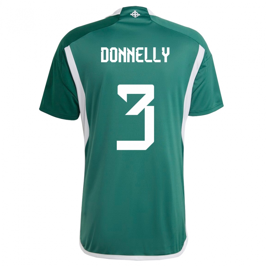 Niño Camiseta Irlanda Del Norte Aaron Donnelly #3 Verde 1ª Equipación 24-26 La Camisa Perú