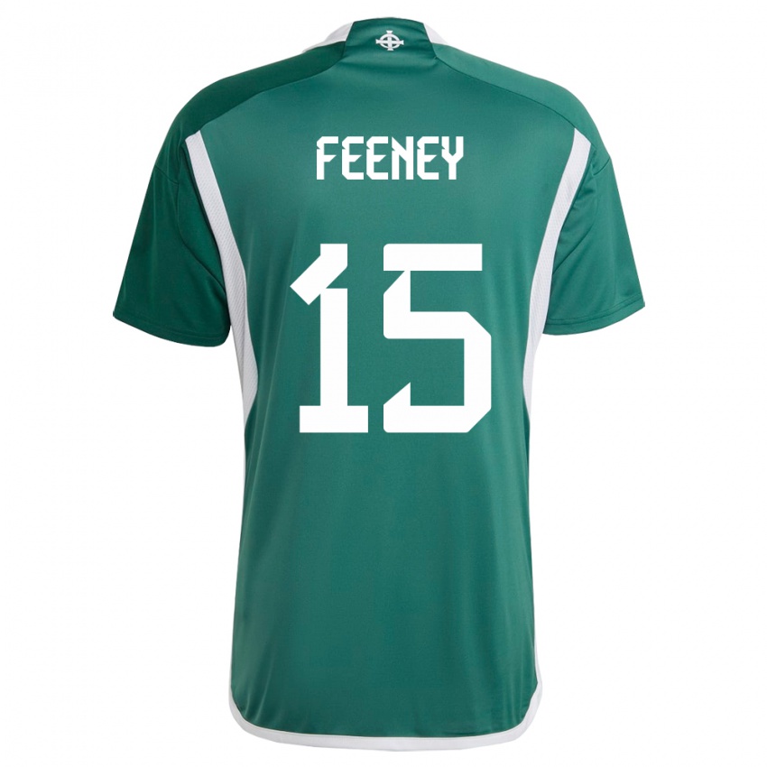 Niño Camiseta Irlanda Del Norte George Feeney #15 Verde 1ª Equipación 24-26 La Camisa Perú